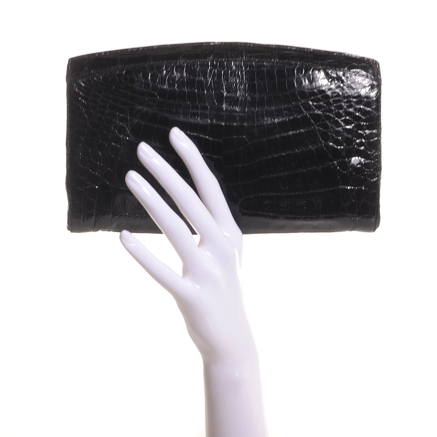 Crocodile Clutch Black