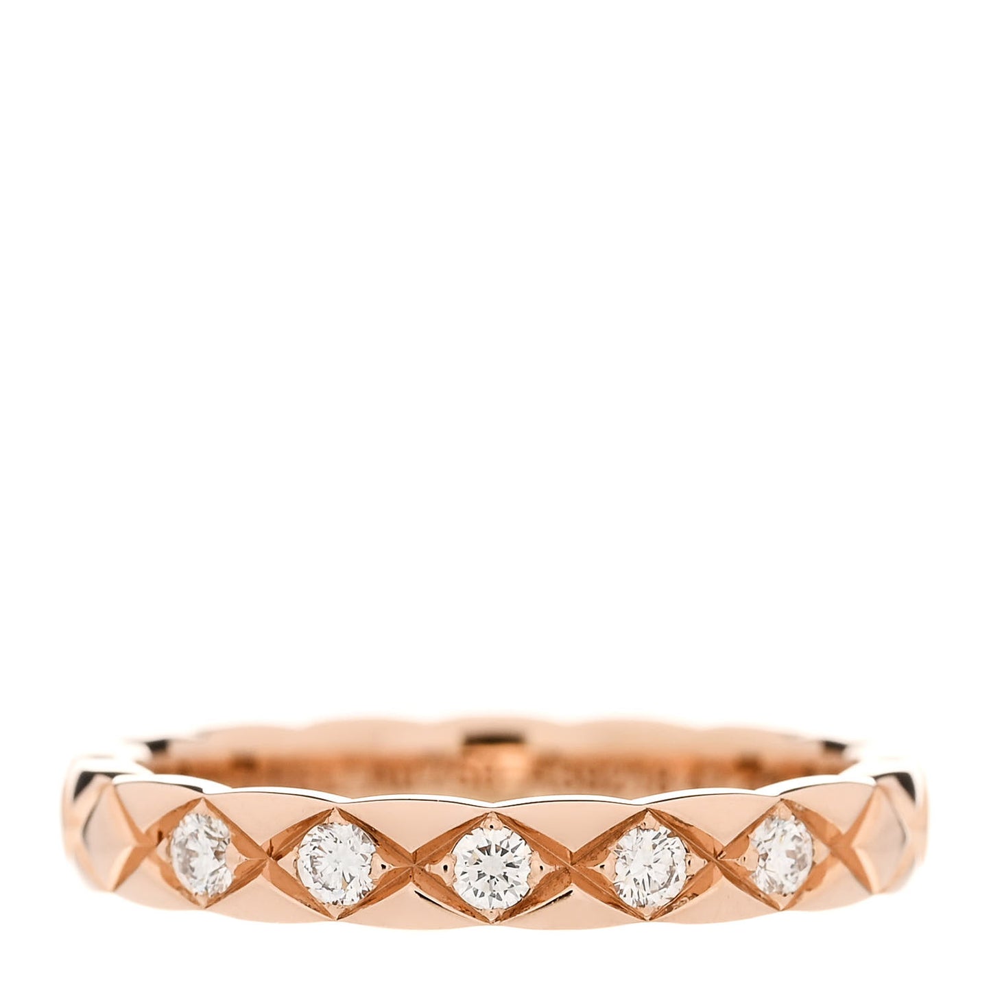 18K Beige Gold 5 Diamond Mini Coco Crush Ring 47 4