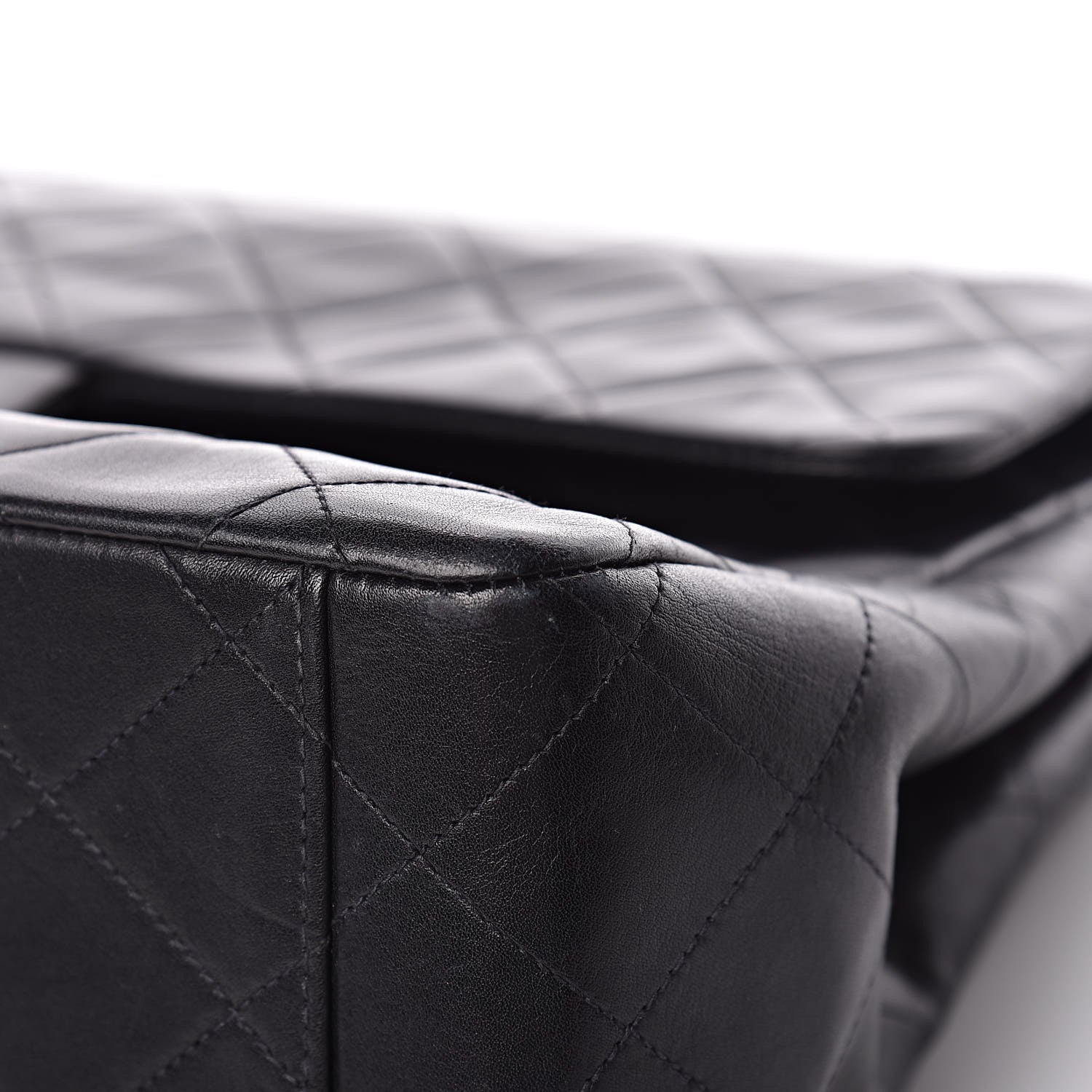 Chanel Lambskin Quilted XL Jumbo Single Flap Black 10 of 17