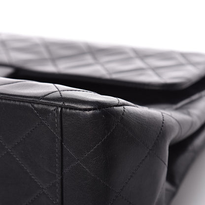 Chanel Lambskin Quilted XL Jumbo Single Flap Black 10 of 17