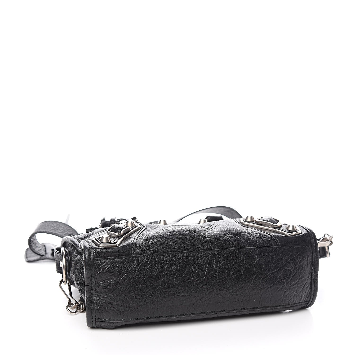 Balenciaga Agneau Silver Metallic Edge Hardware Mini City Black 4 of 16