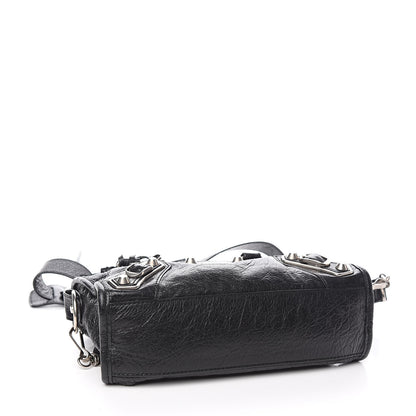 Balenciaga Agneau Silver Metallic Edge Hardware Mini City Black 4 of 16