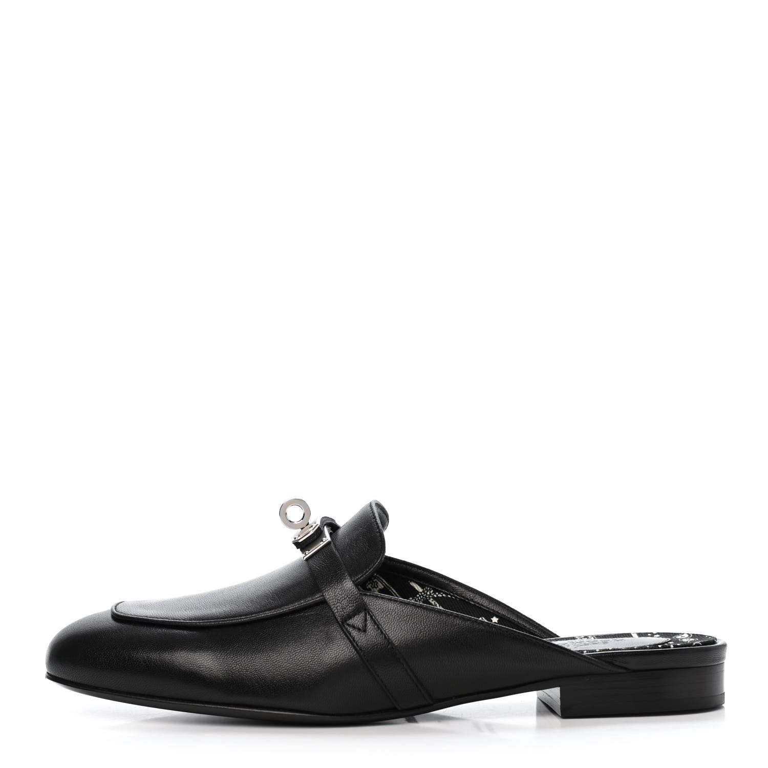 Hermes Goatskin Oz Mules 37 Black 1 of 4