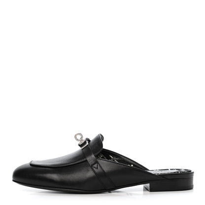 Hermes Goatskin Oz Mules 37 Black 1 of 4