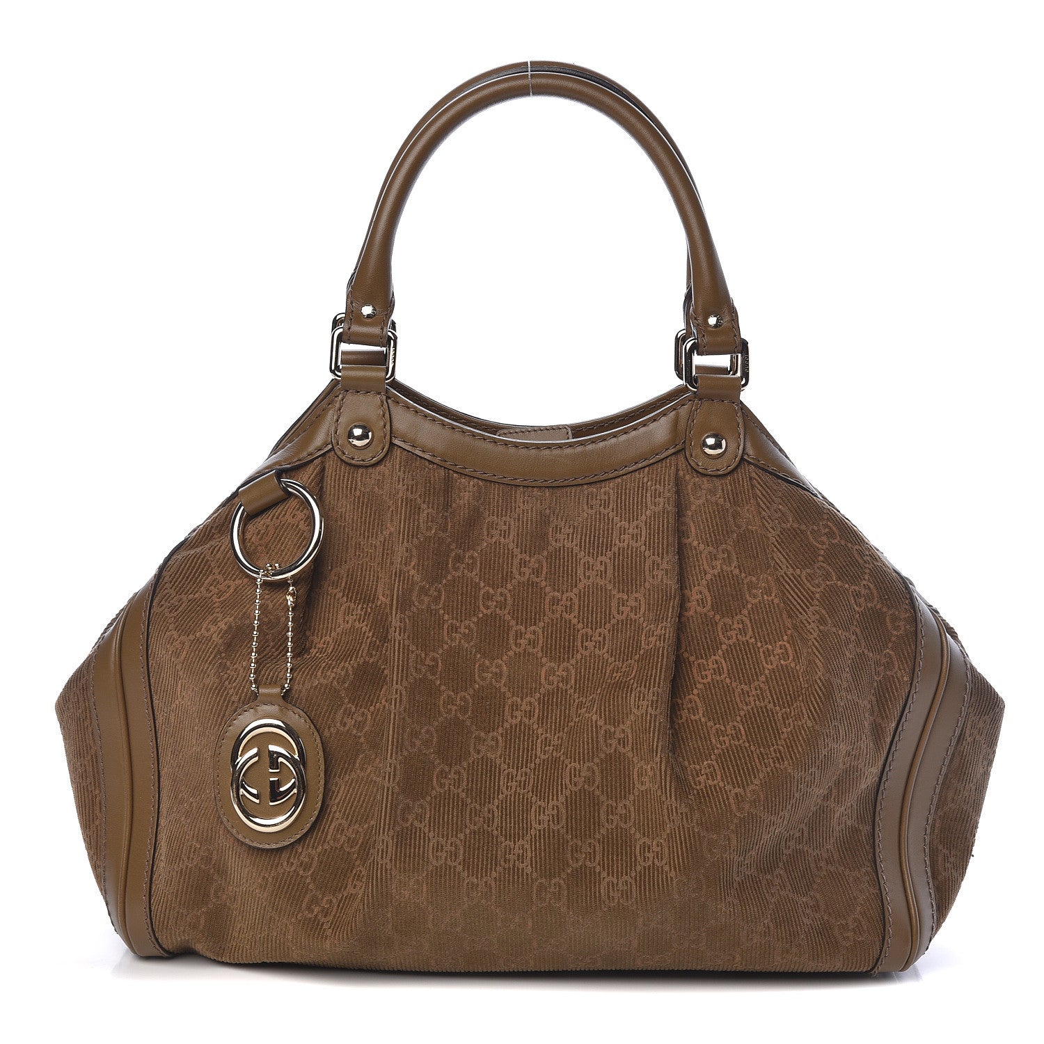 Gucci Monogram Corduroy Medium Sukey Tote Brown 1 of 13