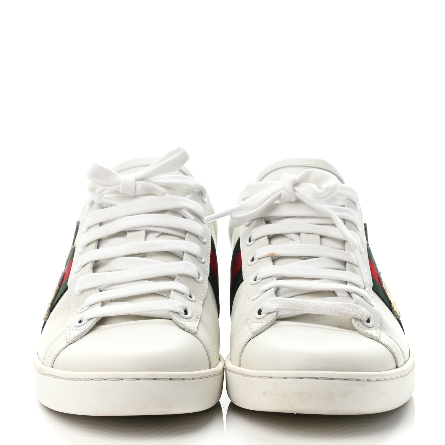 Gucci X BNF Miro Soft Calfskin Web Bananya Embroidered Womens Ace Sneakers 39 White New Shamarock 2 of 4