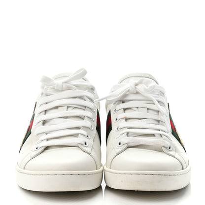 Gucci X BNF Miro Soft Calfskin Web Bananya Embroidered Womens Ace Sneakers 39 White New Shamarock 2 of 4