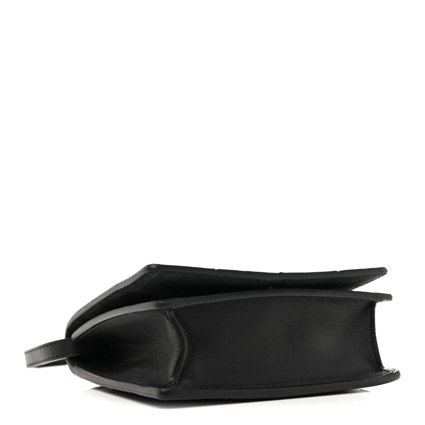 Lambskin Maxi Intrecciato Mini Cassette Crossbody Bag Black