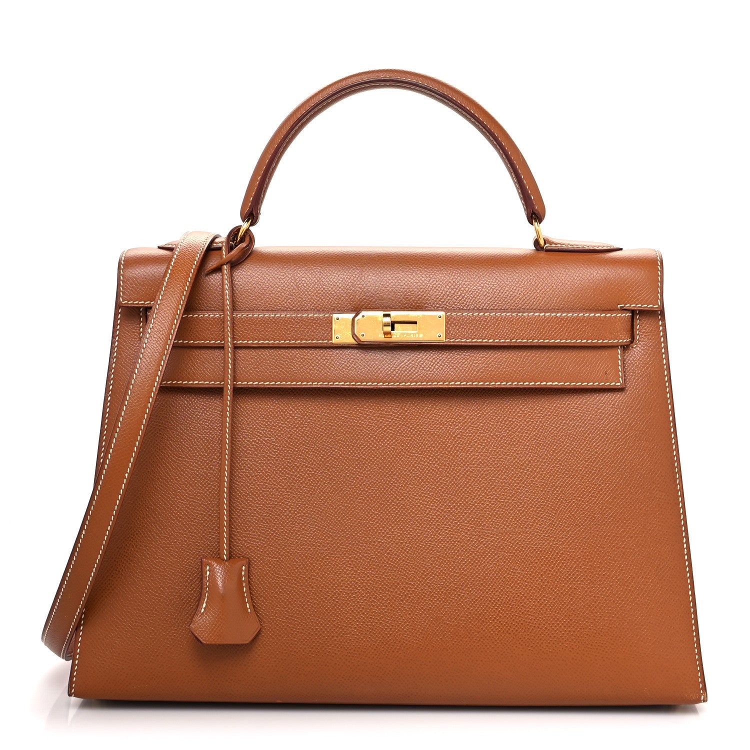 Hermes Courchevel Kelly Sellier 32 Gold 1 of 15