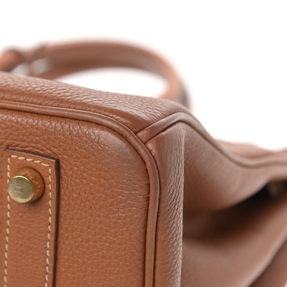 Hermes Taurillon Clemence Birkin 35 Gold 10 of 40