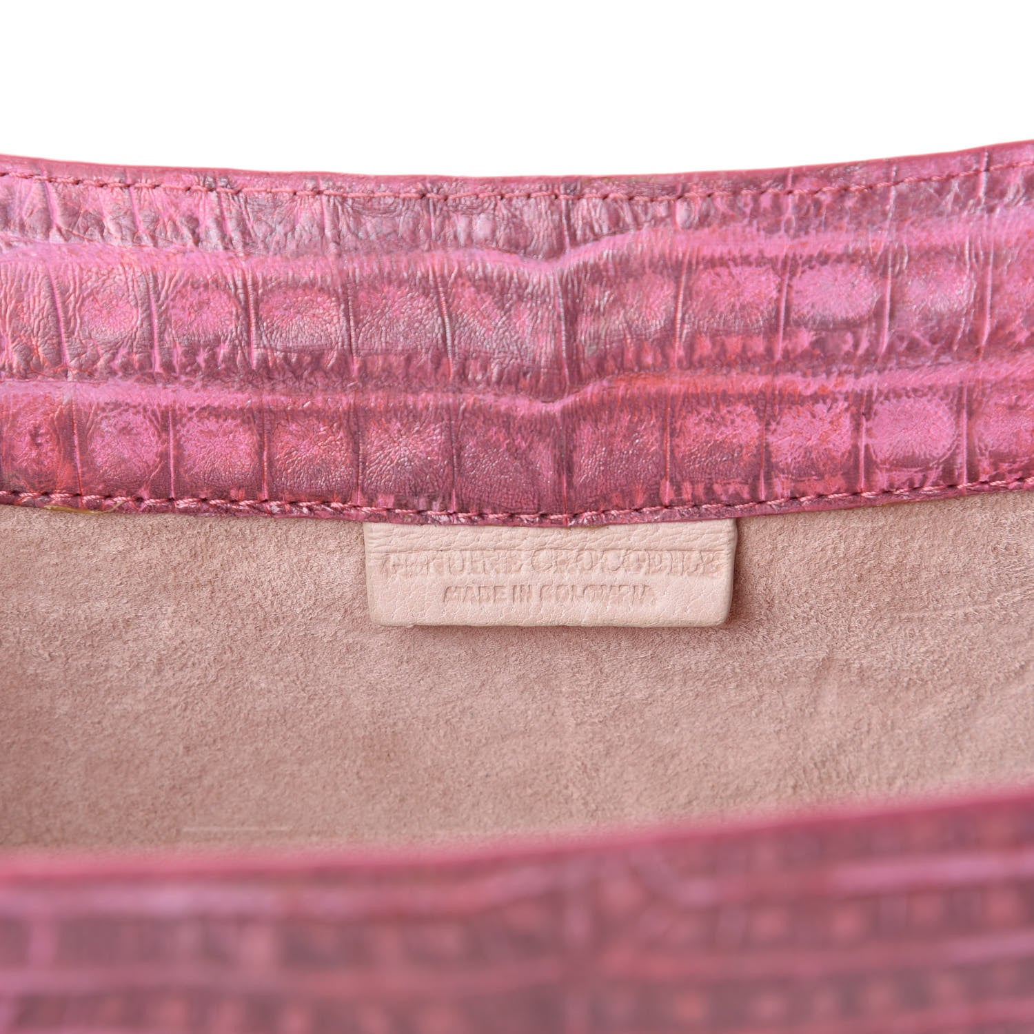 Nancy Gonzalez Metallic Crocodile Clutch Pink 7 of 10