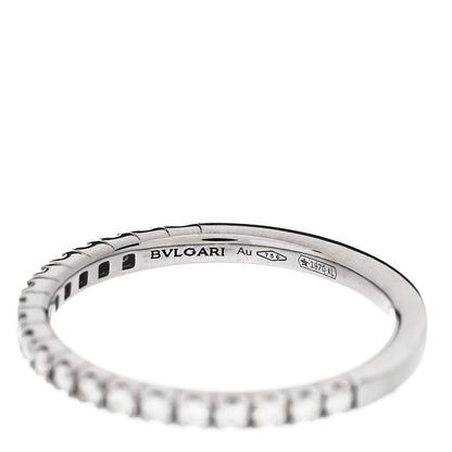 Bulgari 18K White Gold Diamond Roma Amor Wedding Band Ring 47 4.25 4 of 6