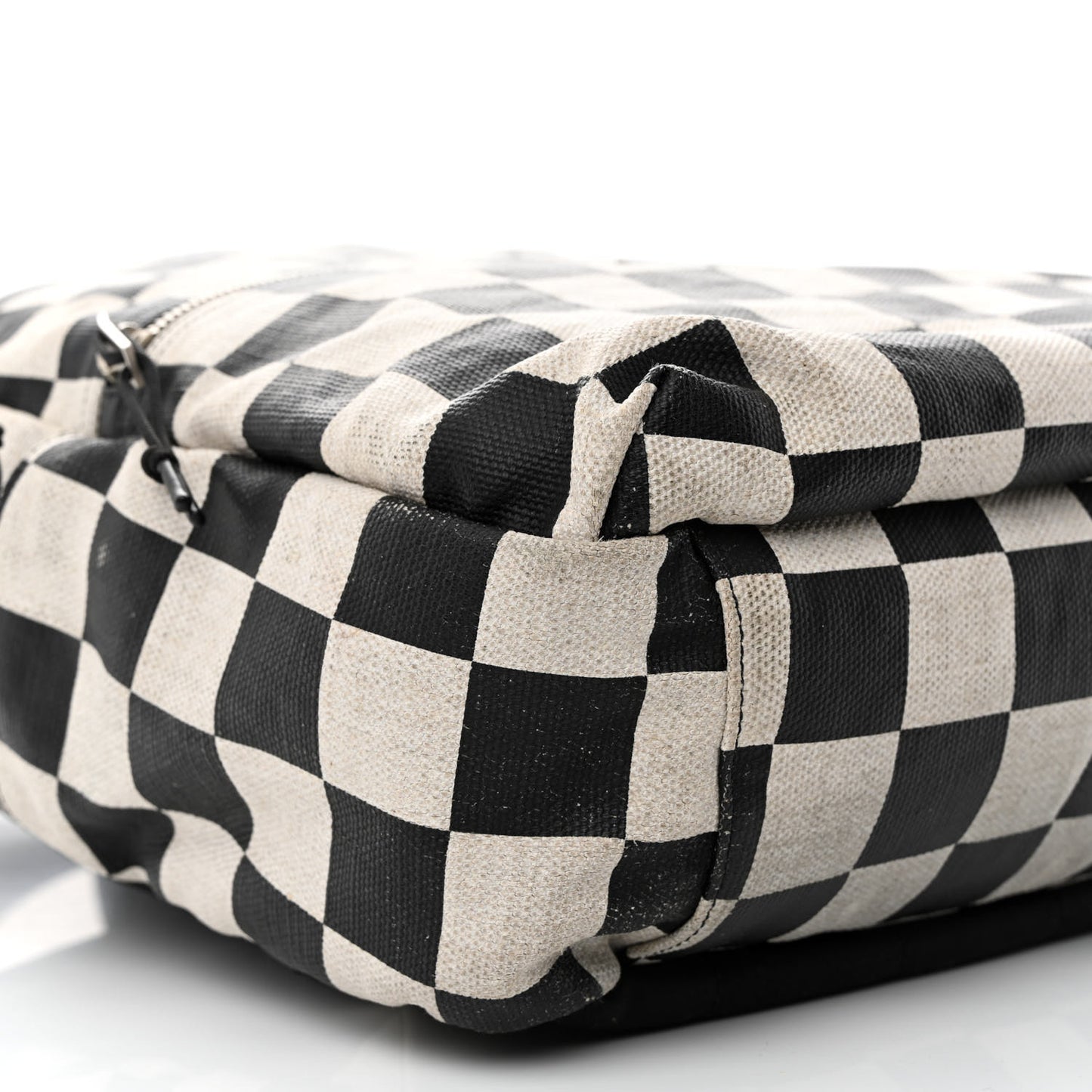 Calfskin Checked Print Nuxx Backpack Black White