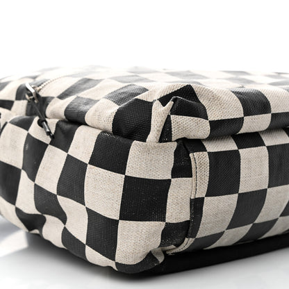 Saint Laurent Calfskin Checked Print Nuxx Backpack Black White 11 of 17