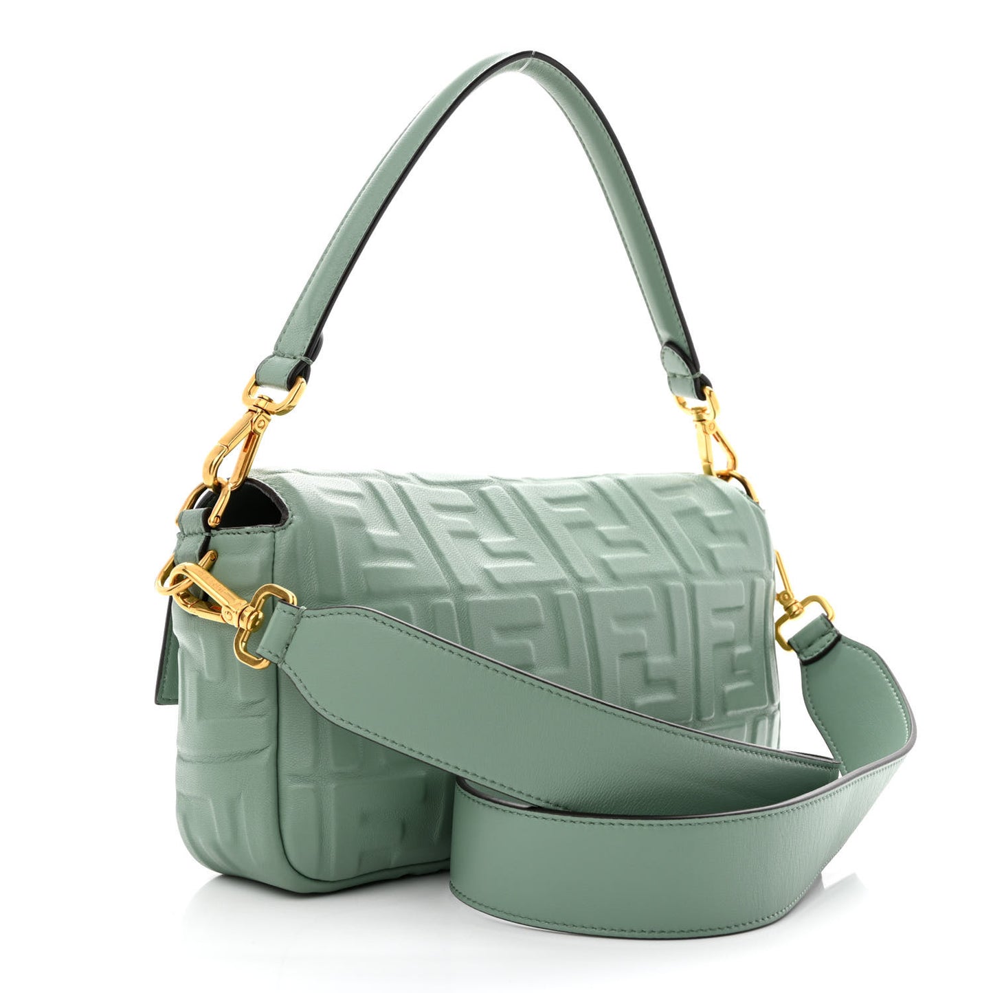 Nappa FF 1974 Embossed Baguette Menta
