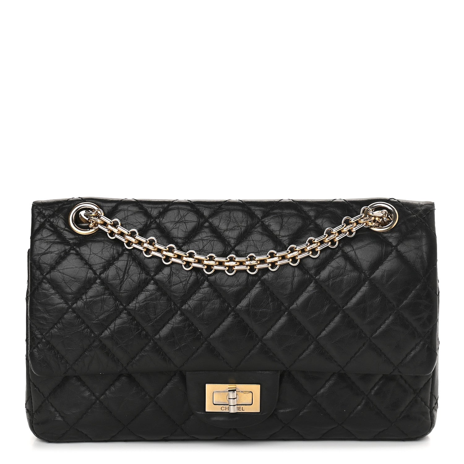 Chanel Aged Calfskin Quilted 2.55 Reissue 225 Flap Black 1 of 14