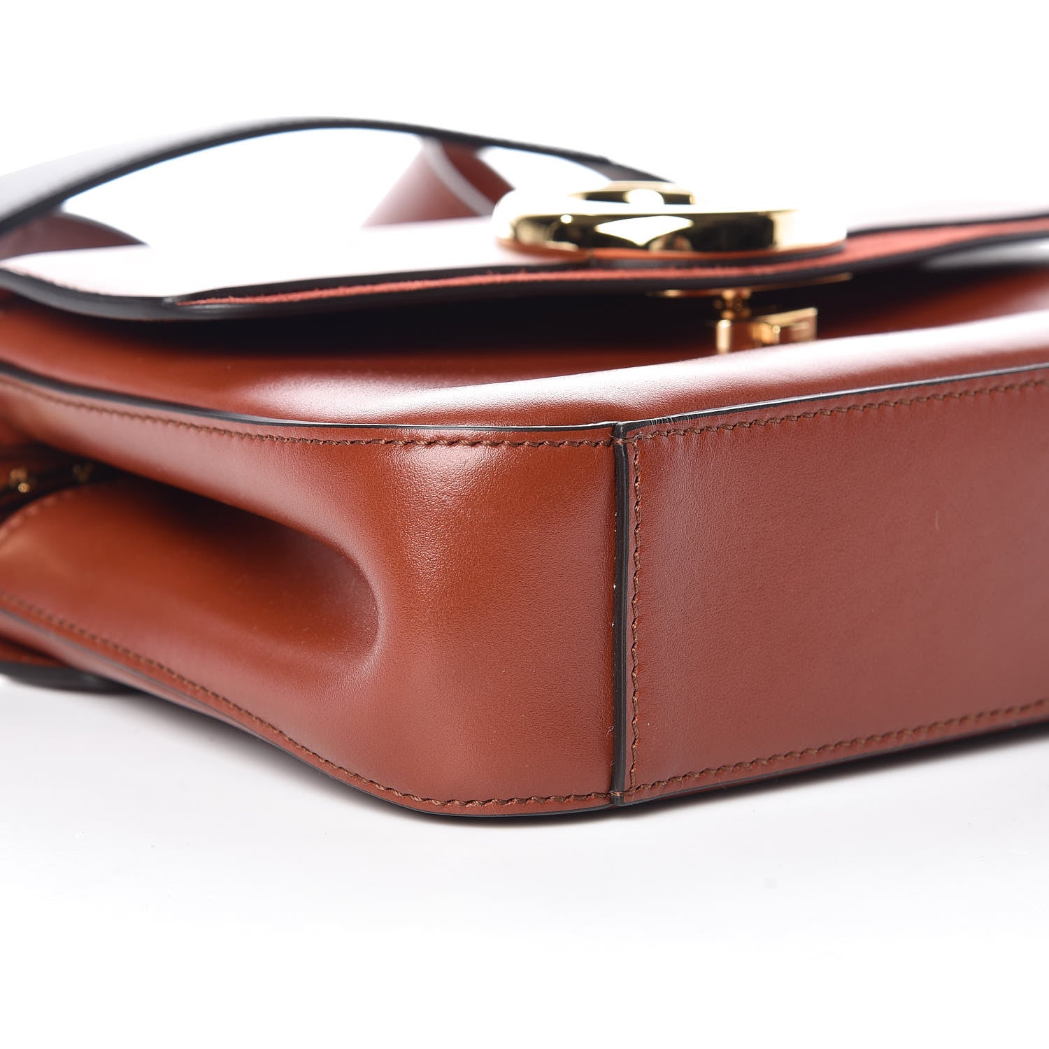 Chloe Calfskin Small C Double Carry Sepia Brown 6 of 10