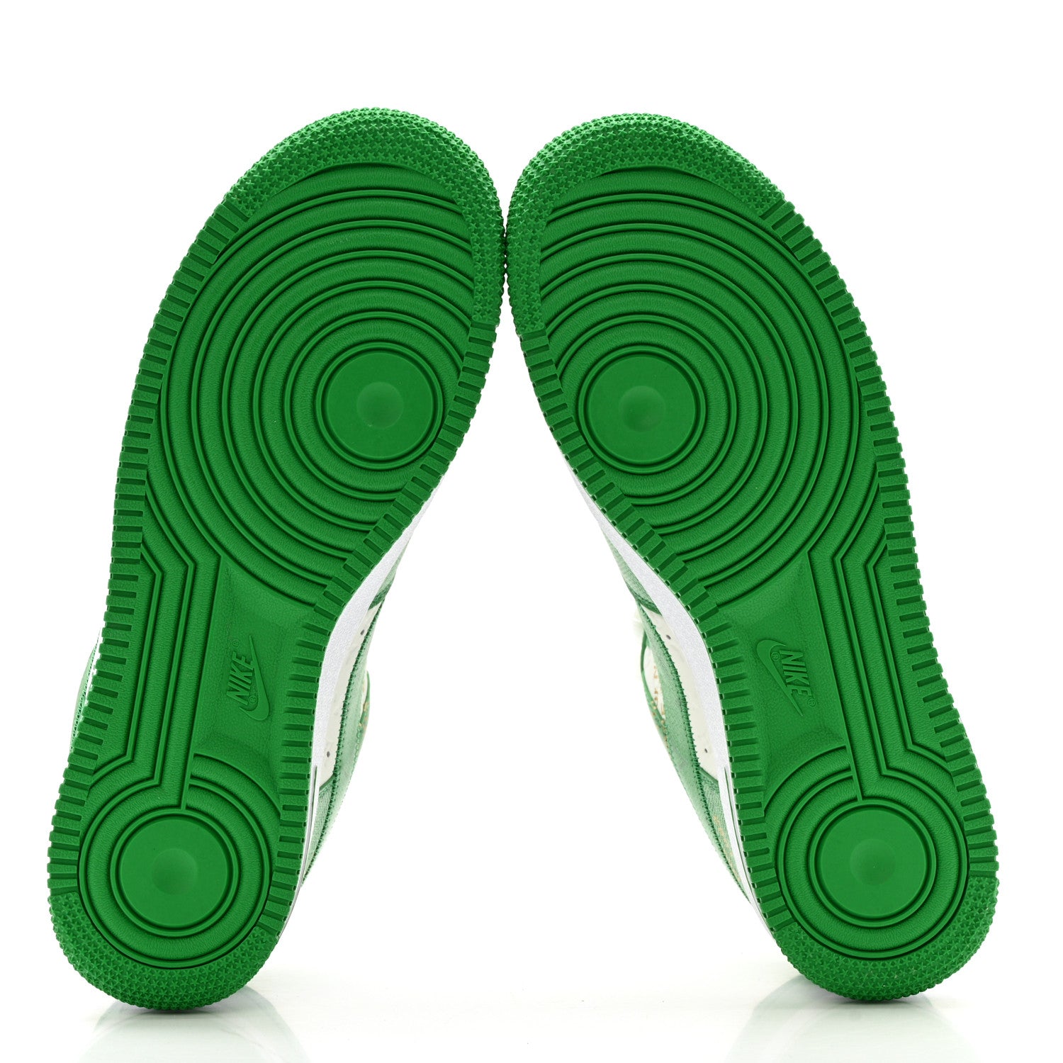 Louis Vuitton X NIKE AIR FORCE 1 Calfskin Monogram Mens Low Top Sneakers 8 Green 8 of 10