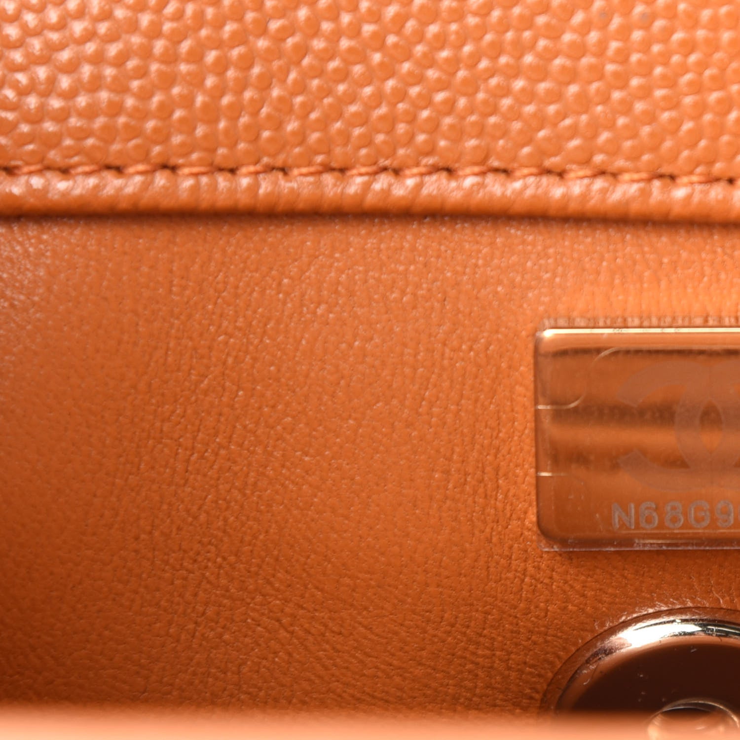 Chanel Caviar Quilted Mini Coco Handle Flap Light Brown 9 of 10