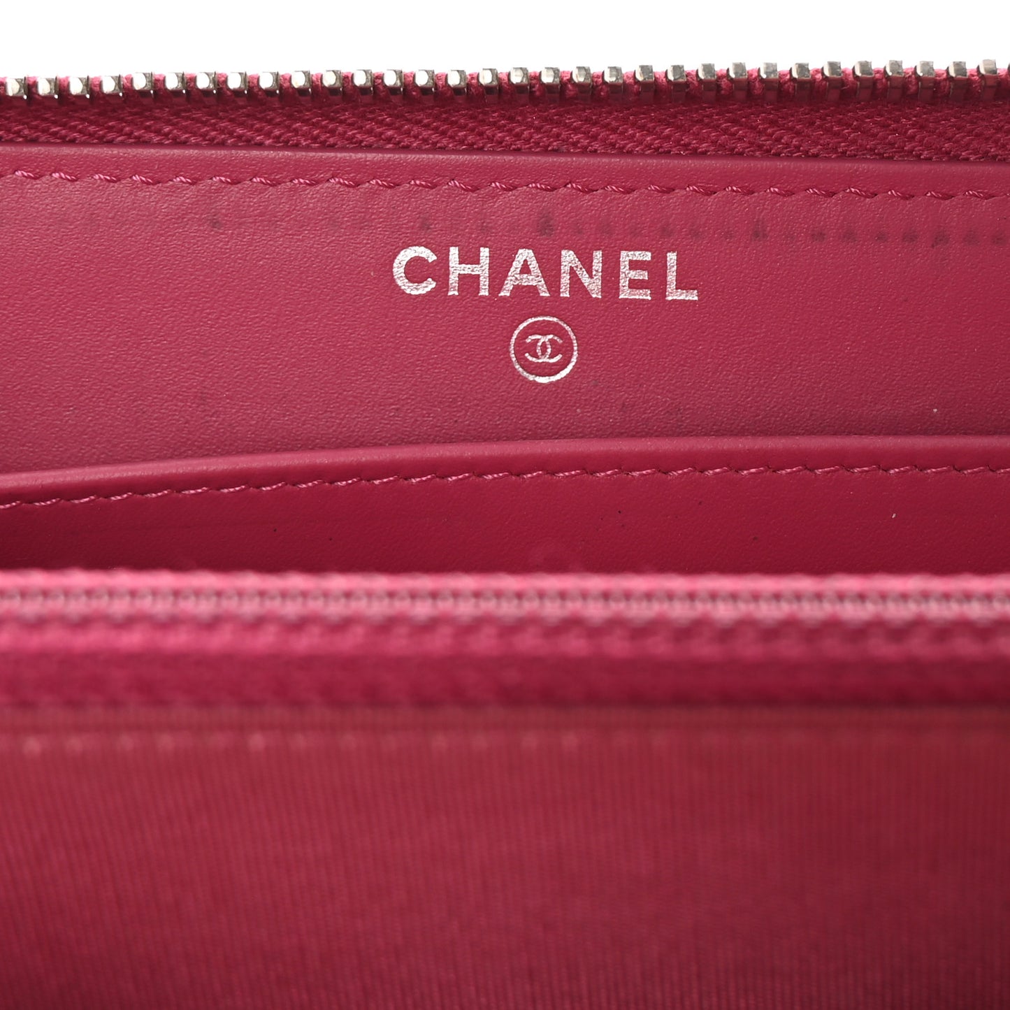 Patent Quilted Brilliant Zip Around Wallet Pink