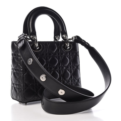 Christian Dior Lambskin Cannage Small Lucky Badges My Lady Dior Black 3 of 10