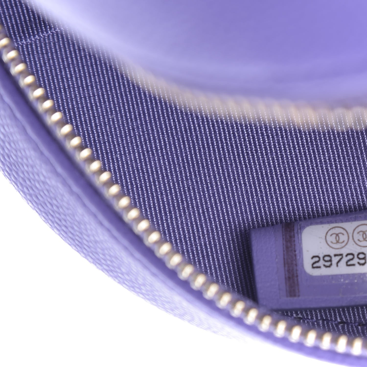 Chanel Caviar Quilted Round Clutch With Chain Purple 9 of 10