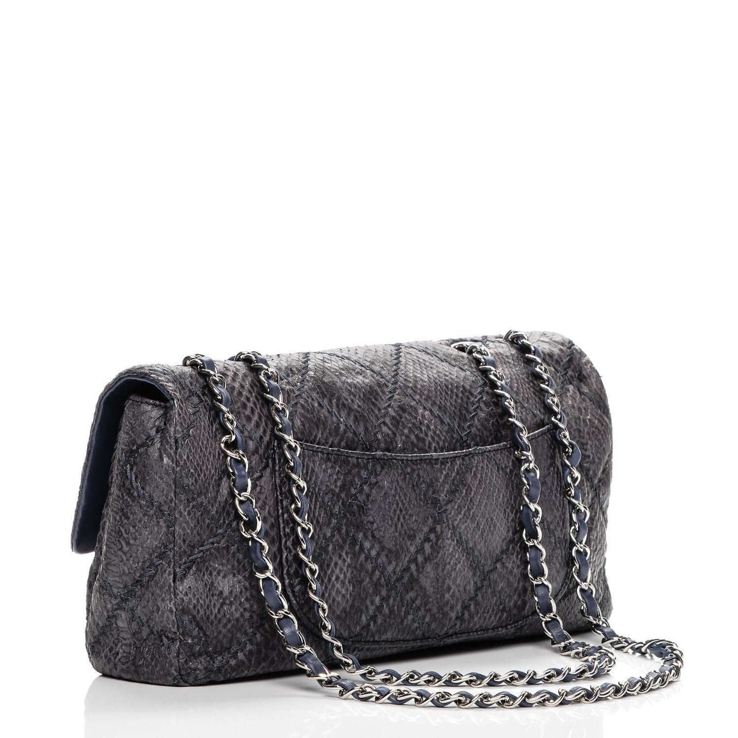 Chanel Snakeskin Ultimate Stitch Flap Blue 3 of 8