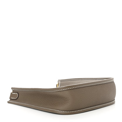 Hermes Taurillon Clemence Amazone Evelyne TPM Etoupe Bleu Indigo 4 of 9