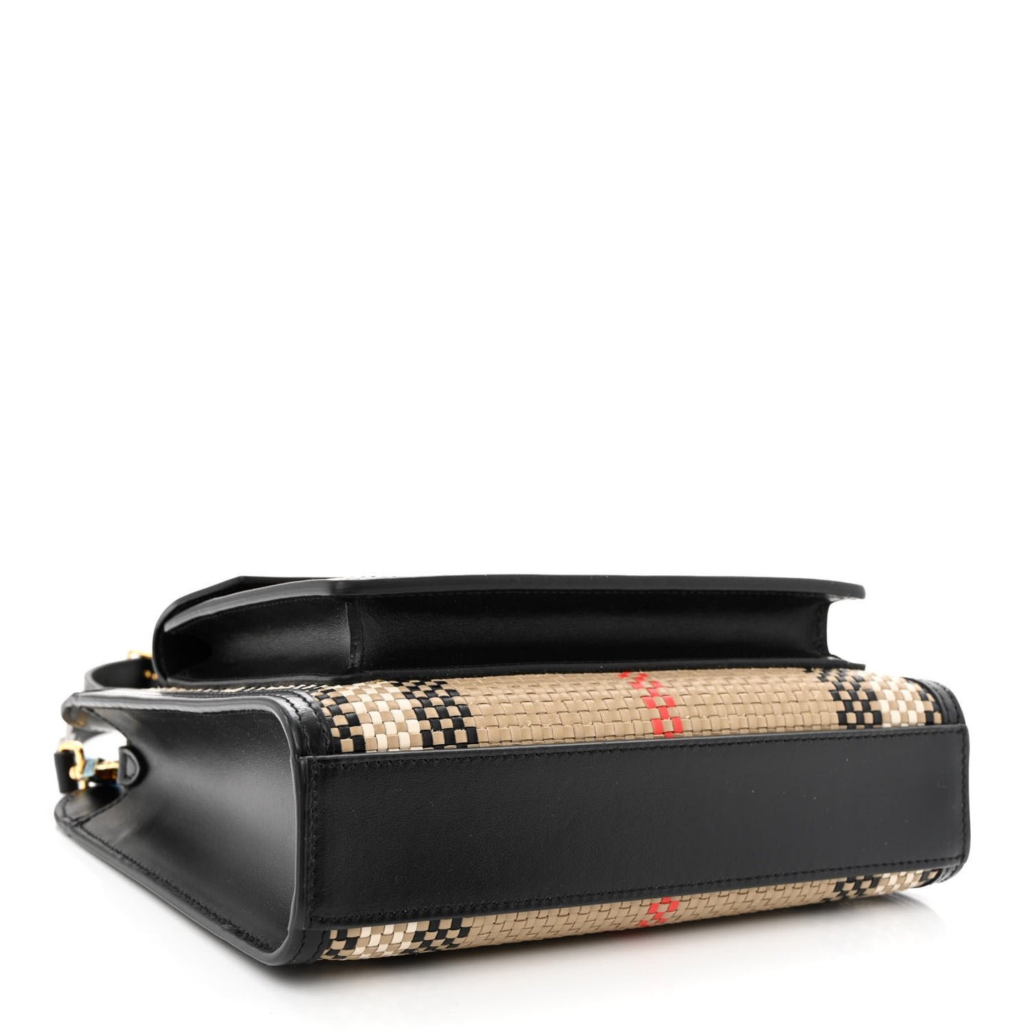 Calfskin Check Mini Pocket Bag Black