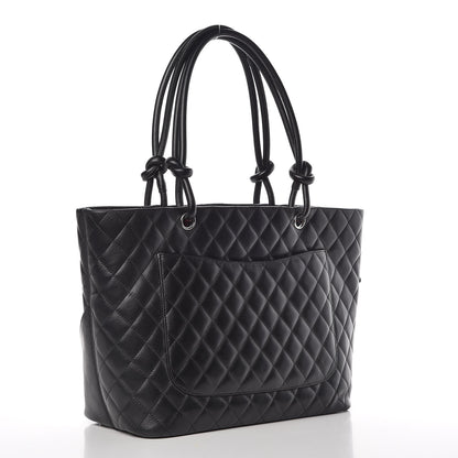 Chanel Calfskin Quilted Large Cambon Tote Black 3 of 10