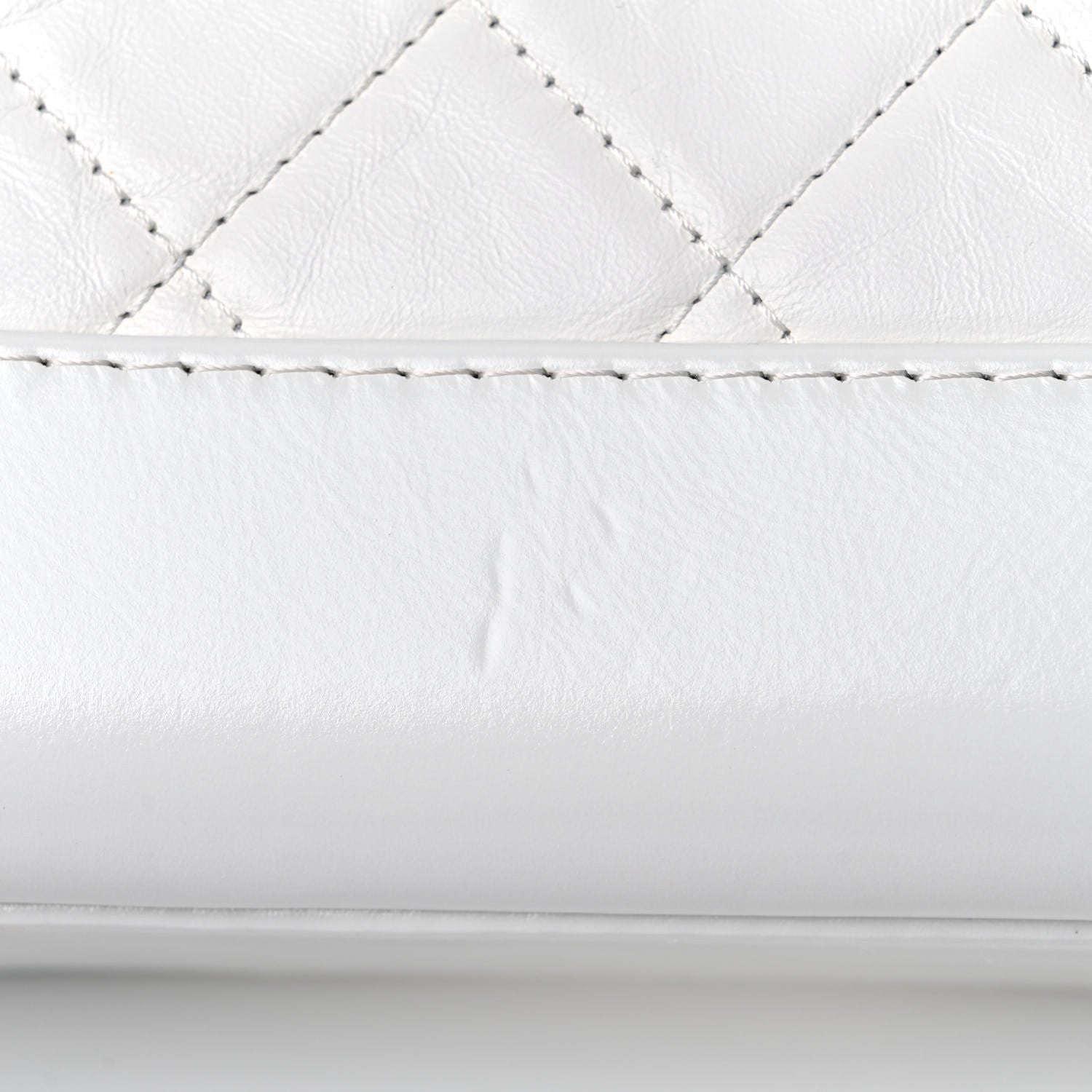 Chanel Aged Calfskin Quilted Small Gabrielle Hobo White 10 of 11