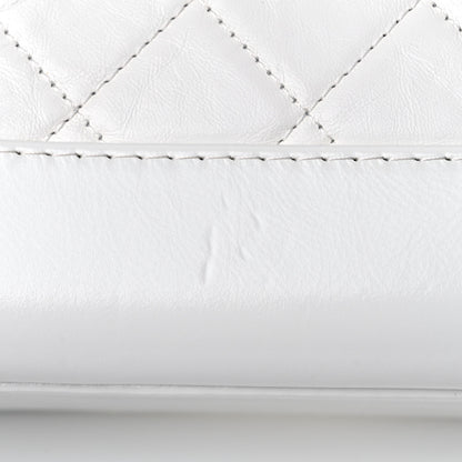 Chanel Aged Calfskin Quilted Small Gabrielle Hobo White 10 of 11