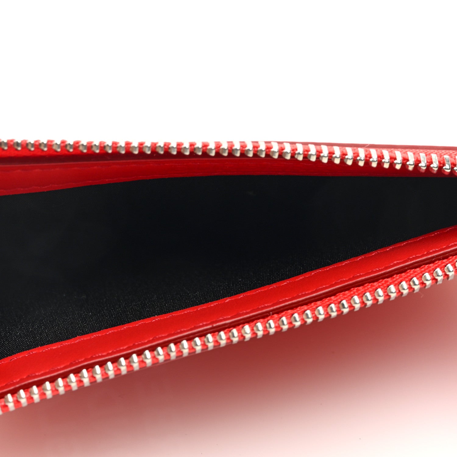 Burberry Calfskin London England Print Logo Card Holder Red 5 of 6