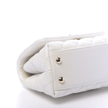 Chanel Iridescent Caviar Quilted Extra Mini Coco Handle Flap Ivory 8 of 11