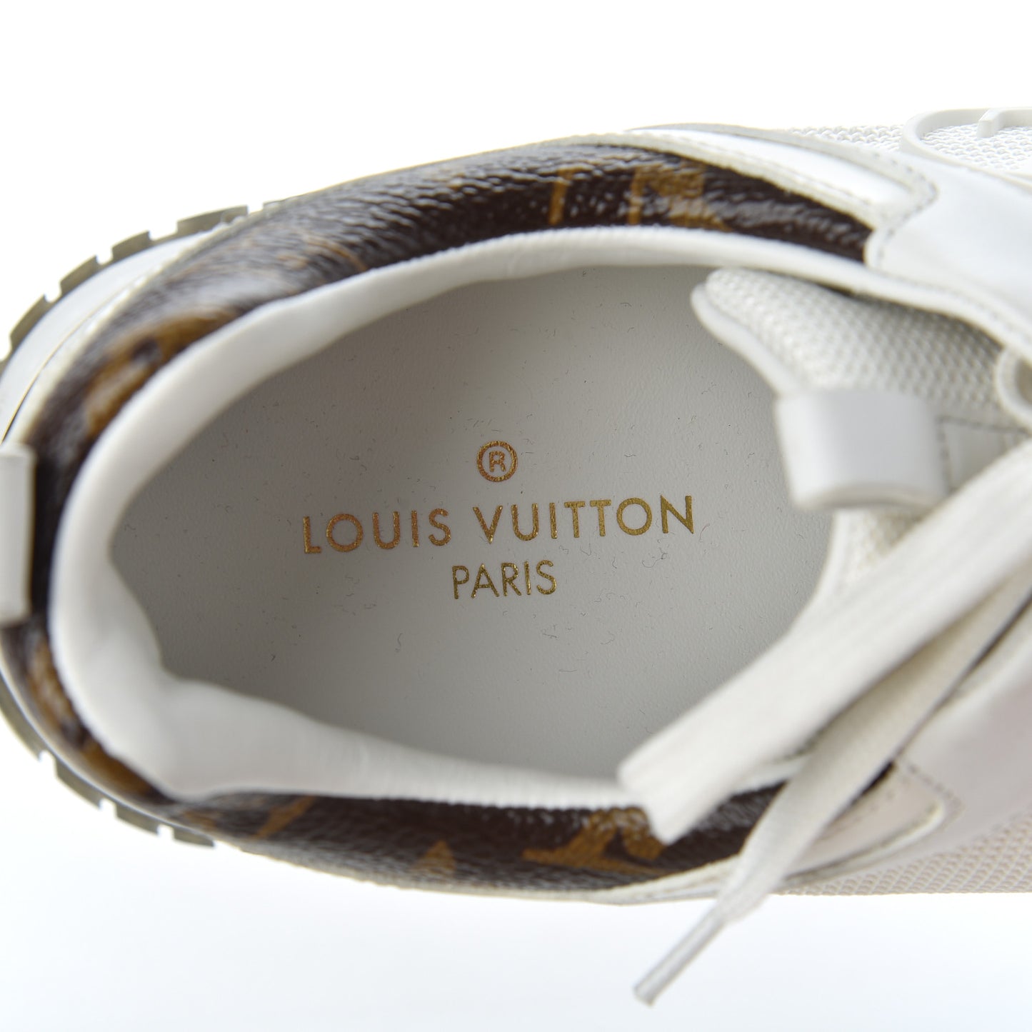Suede Monogram Run Away Sneakers 37 White