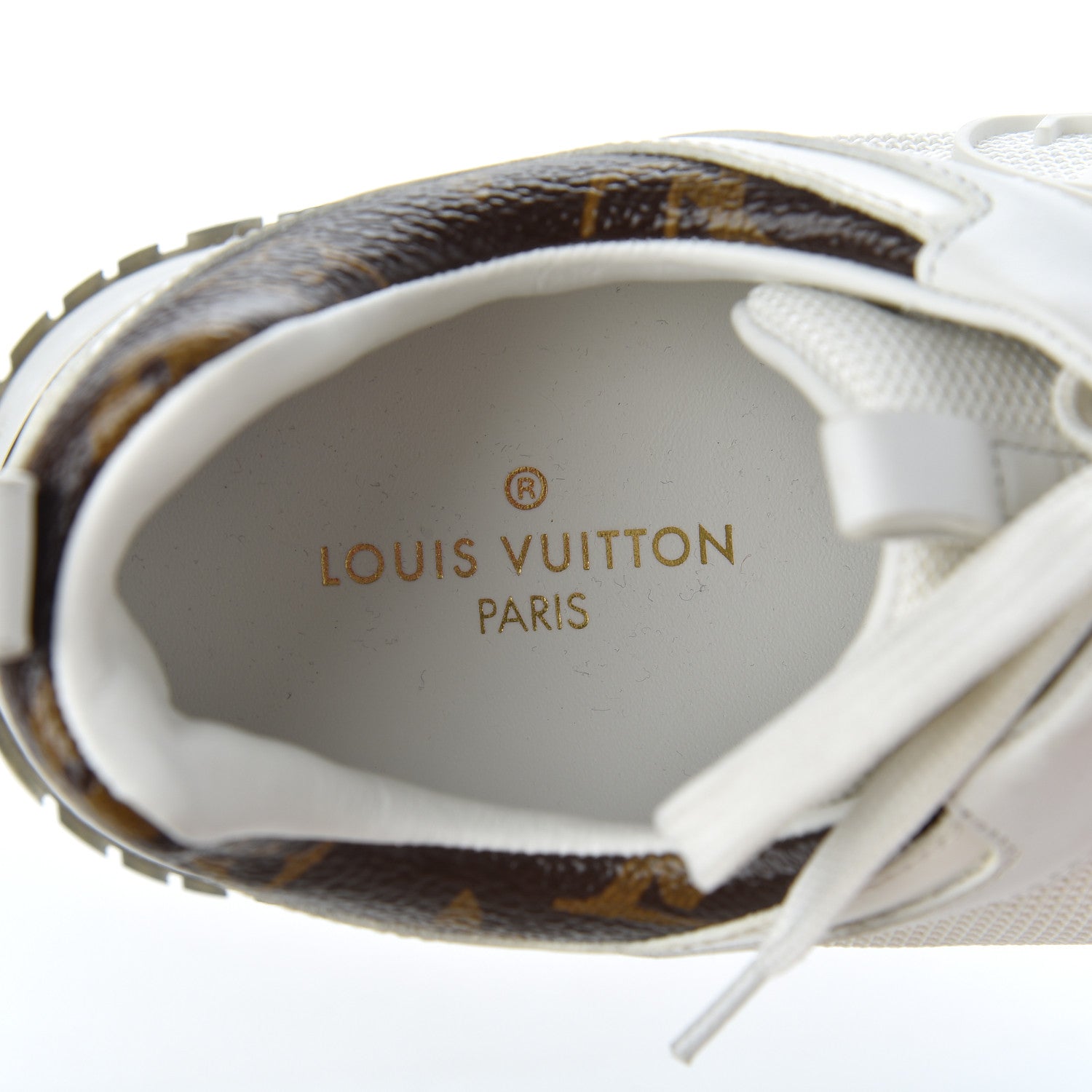 Louis Vuitton Suede Monogram Run Away Sneakers 37 White 17 of 18