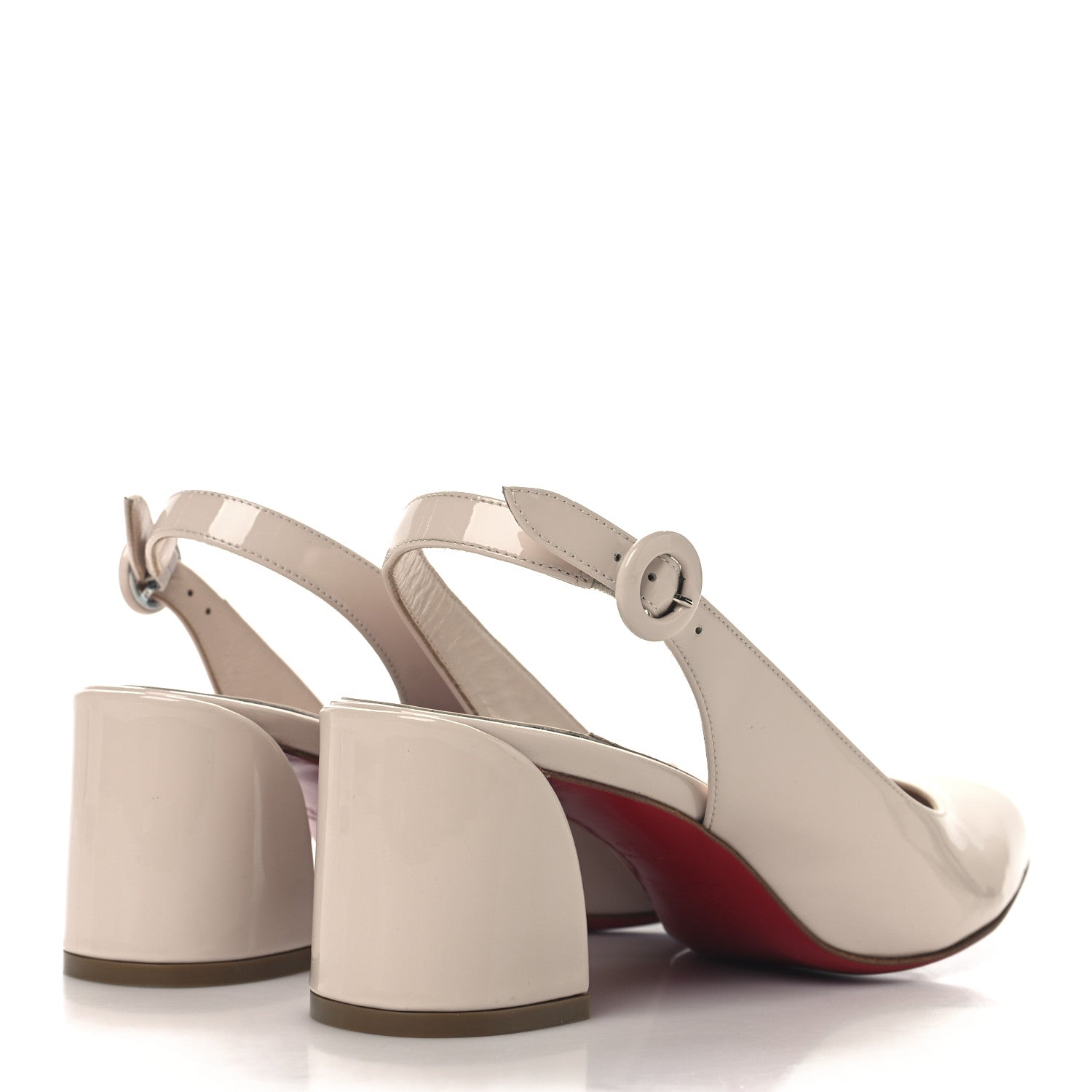Christian Louboutin Patent So Jane Sling 55 Pump 38 Leche 5 of 8