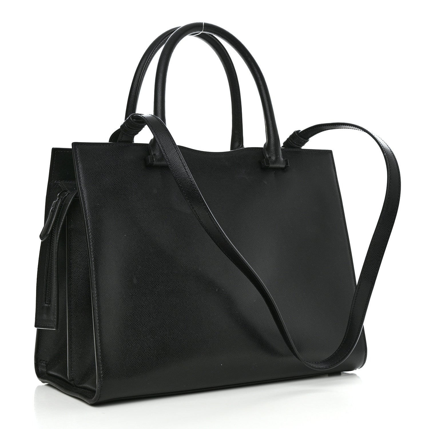 Saint Laurent Grain De Poudre Medium Uptown Tote Black 3 of 10
