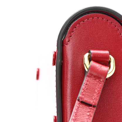 Gucci Boarded Plutone Calfskin Mini Horsebit 1955 Crossbody Bag New Cherry Red 11 of 12