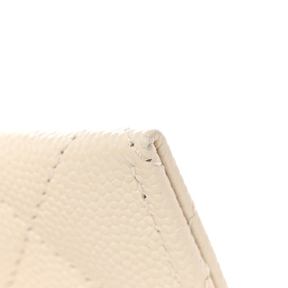 Chanel Caviar Quilted Card Holder White 12 of 13