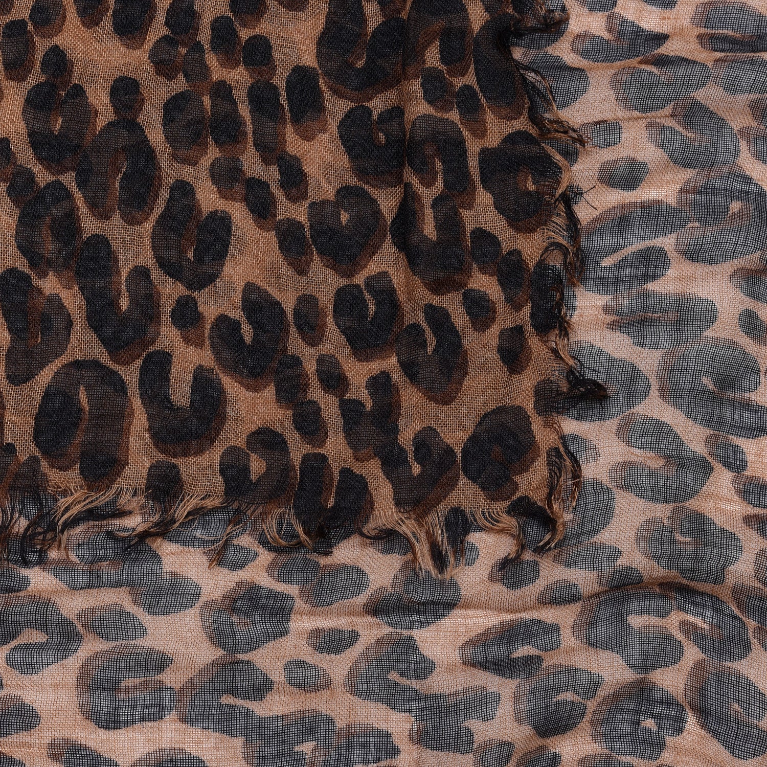 Louis Vuitton Cashmere Silk Leopard Etole Stole Marron 5 of 6