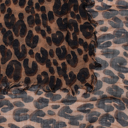 Louis Vuitton Cashmere Silk Leopard Etole Stole Marron 5 of 6