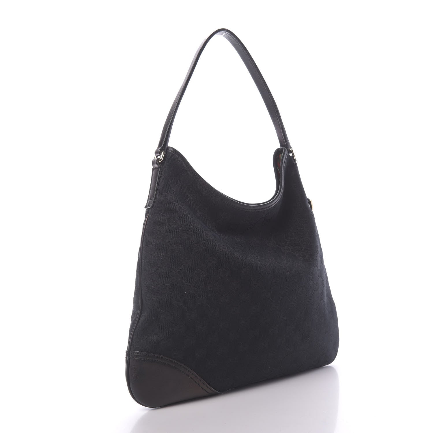 Gucci Monogram Medium New Britt Hobo Black 3 of 11