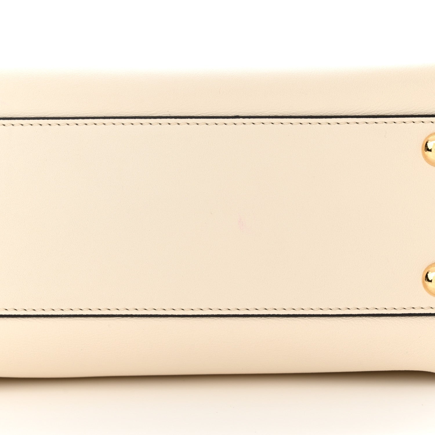 Fendi Vitello Seta Suede FF Mini Peekaboo Iconic Satchel Uovo Sigaro Marrone 13 of 13