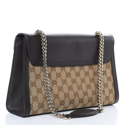 Gucci Monogram Margaux Calfskin Medium Emily Chain Shoulder Bag Beige Ebony Cocoa 3 of 15