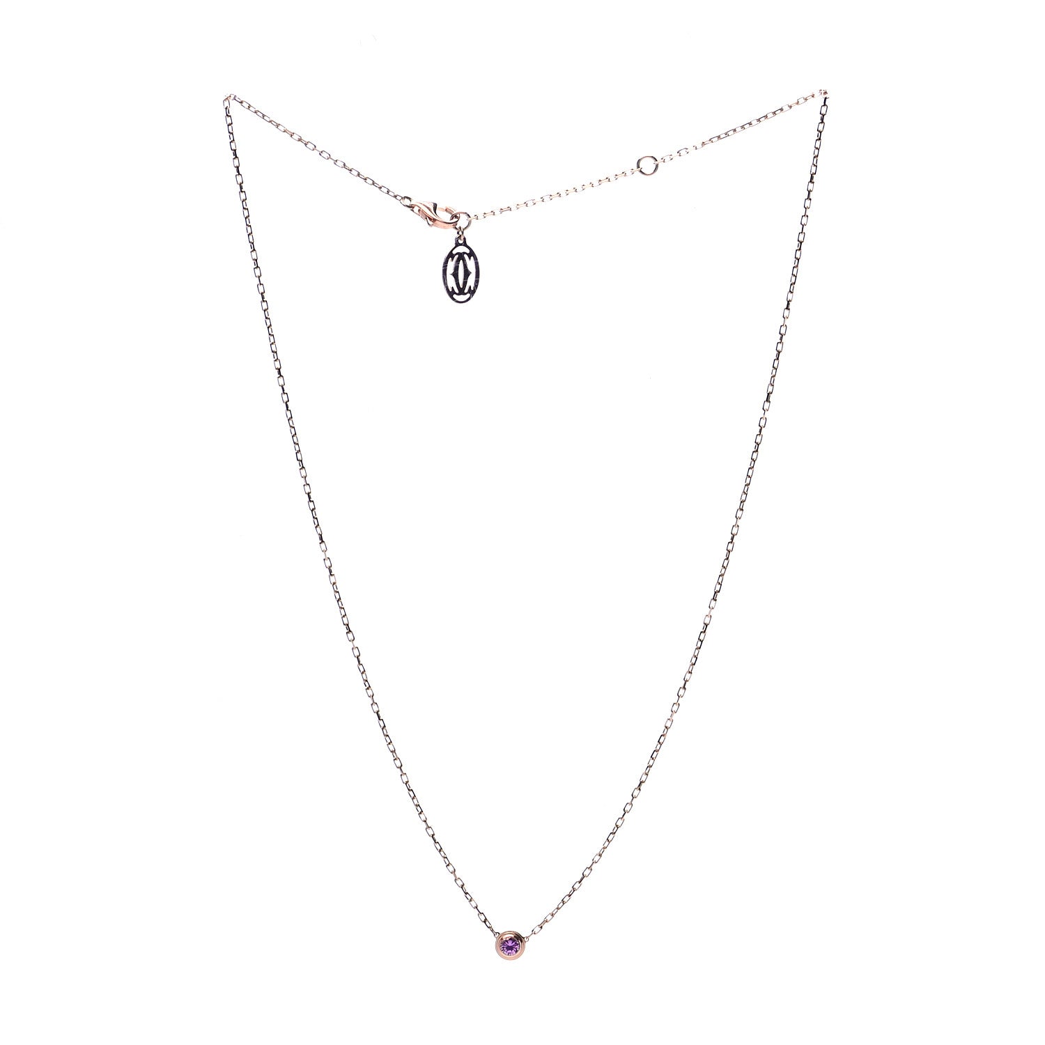 Cartier 18K Pink Gold Pink Sapphire D'Amour Pendant Necklace 3 of 5