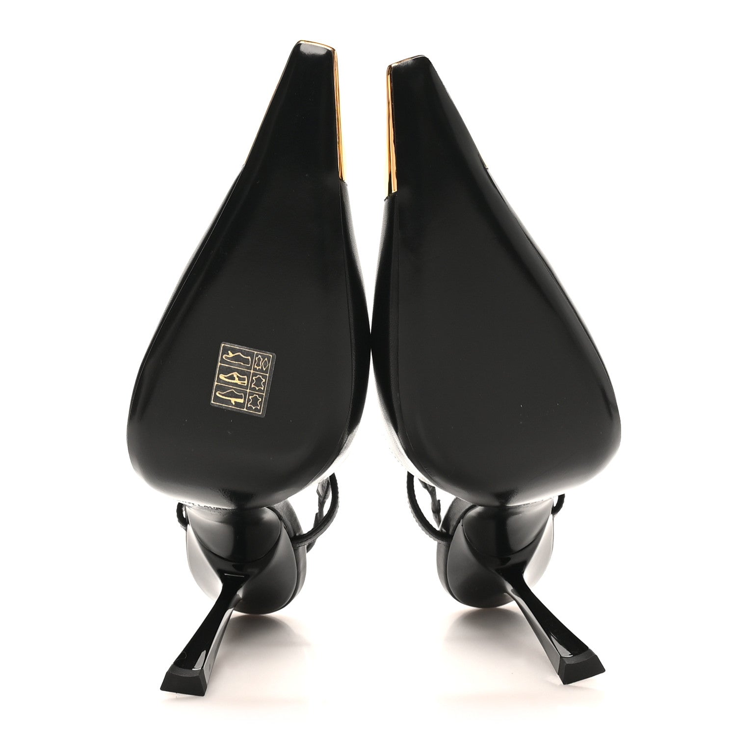 Saint Laurent Smooth Calfskin Jeanne 110 Slingback Pumps 37 Black 6 of 10