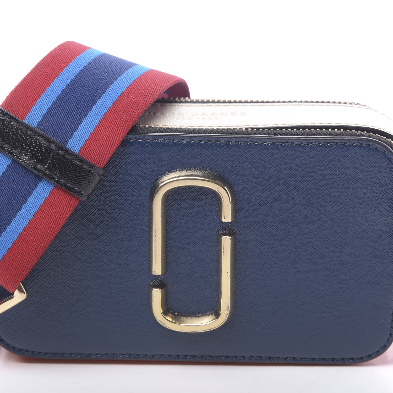 Marc Jacobs Saffiano Small Snapshot Camera Bag Navy Multicolor 9 of 12