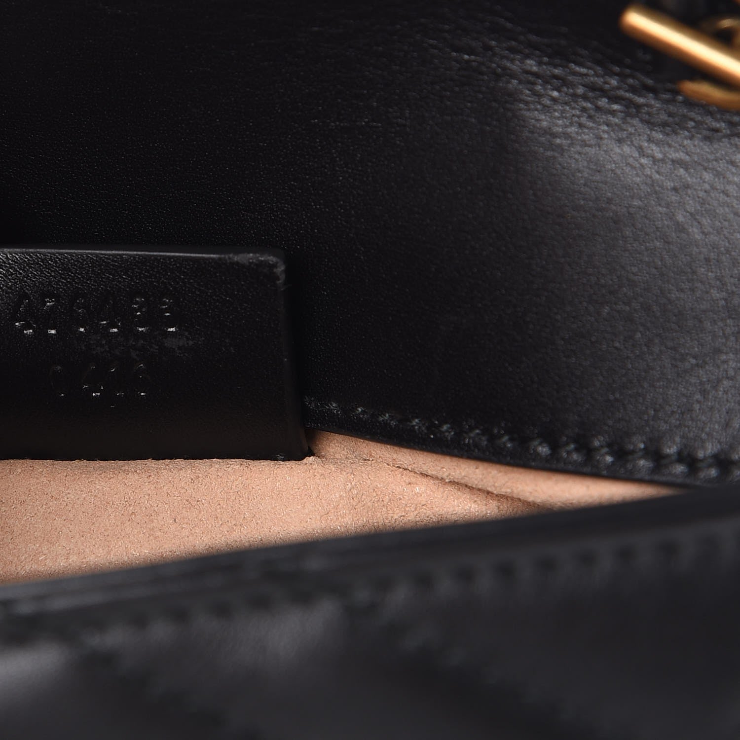 Gucci Calfskin Matelasse Super Mini GG Marmont Shoulder Bag Black 11 of 12