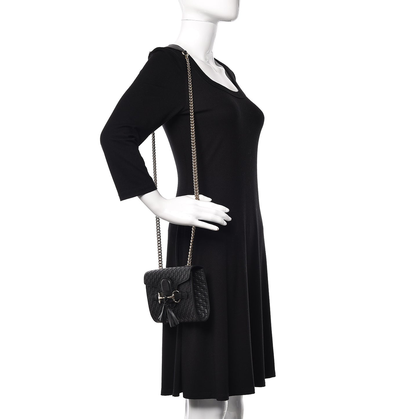 Microguccissima Mini Emily Shoulder Bag Black